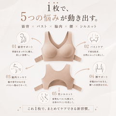 Velurea™ 美姿勢サポートブラ｜自然に整うノンワイヤーブラ