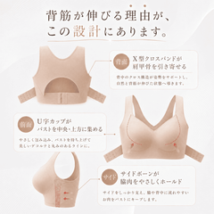 Velurea™ 美姿勢サポートブラ｜自然に整うノンワイヤーブラ