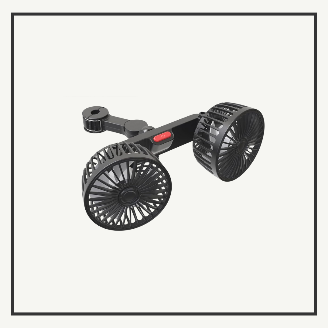 AirTwin360™ 車載用USB充電式360°デュアル冷却ファン